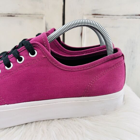 Converse Jack Purcell Magenta Pink Low Top Lace up Wedge Sneakers - Size 10.5 - Picture 3 of 9